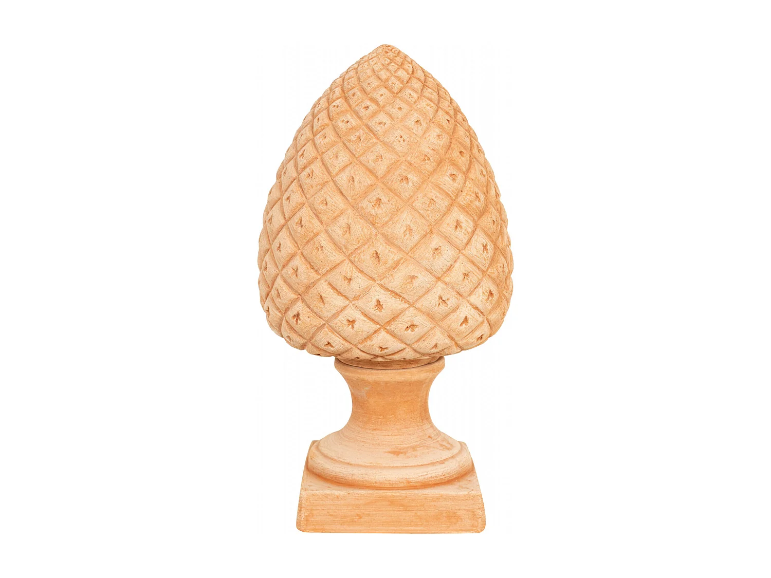 BISCOTTINI Statue - Terre cuite toscane avec finition vieillie - Décorative - À exposer - Jardin - Design - Salon - Mobilier - Salle à manger - 31x31x53 cm