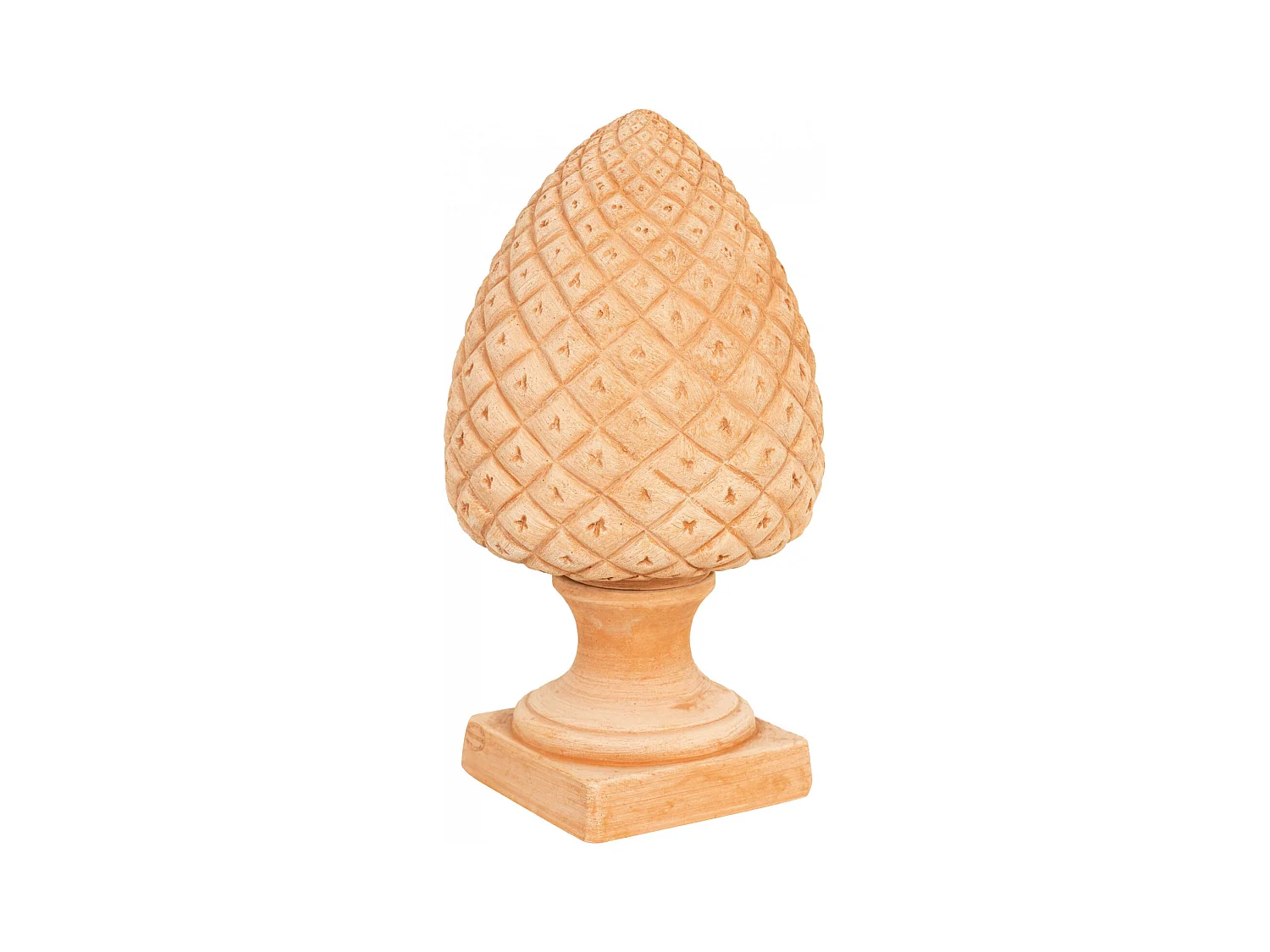 BISCOTTINI Statue - Terre cuite toscane avec finition vieillie - Décorative - À exposer - Jardin - Design - Salon - Mobilier - Salle à manger - 31x31x53 cm