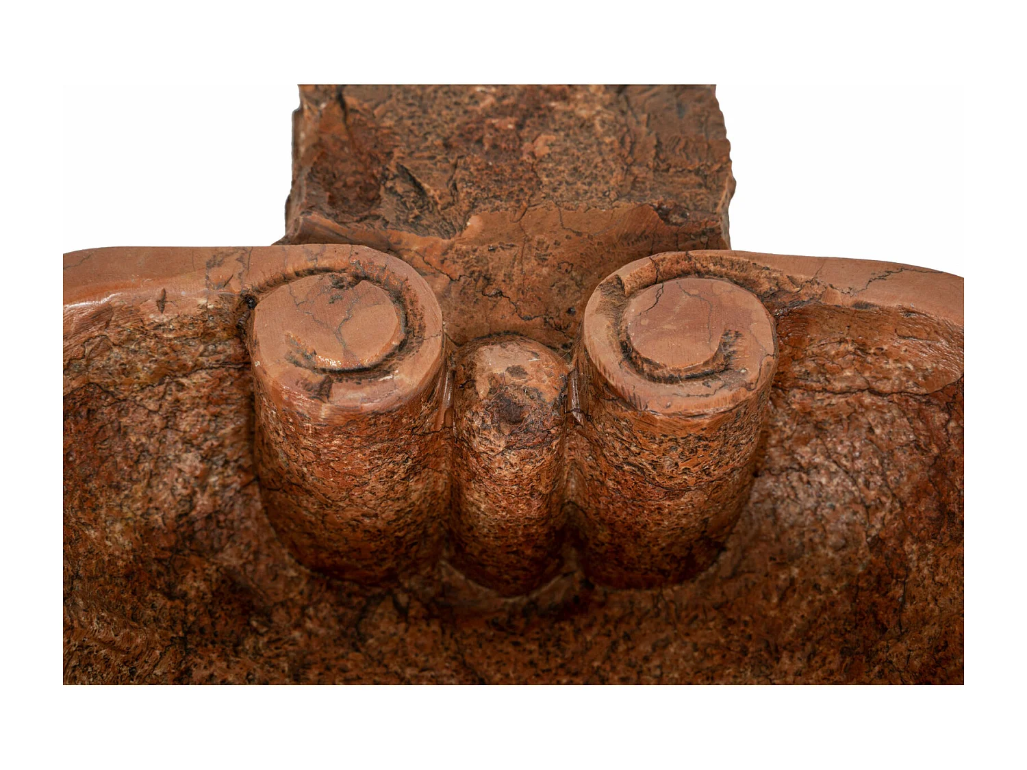 BISCOTTINI Statue bénitier - Finition marbre rouge de Vérone vieilli - Décoratif - À exposer - Jardin - Design - Salon - Mobilier - Église - 26x30x13 cm