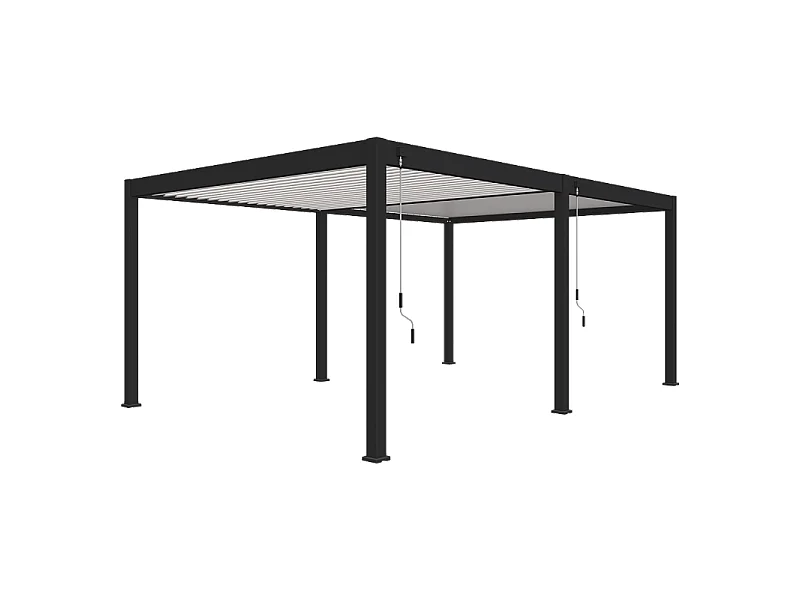 Pergola bioclimatica Ombréa VS autoportante 4x6M - Antracite/bianco