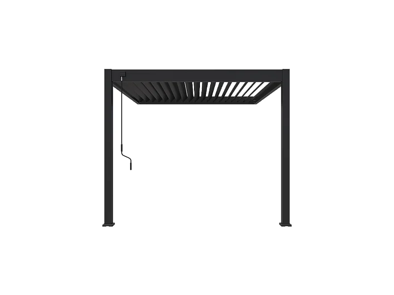 Pergola bioclimatica Ombréa addossata VS 3x3M Antracite + 1 tenda