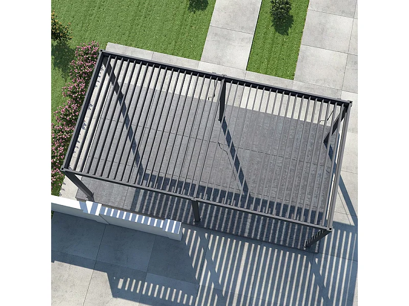 Pergola bioclimatica Ombréa VS autoportante 3x6M - Antracite