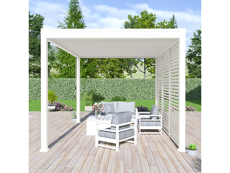 Pergola bioclimatica Ombréa® VS 3x4M - Bianco