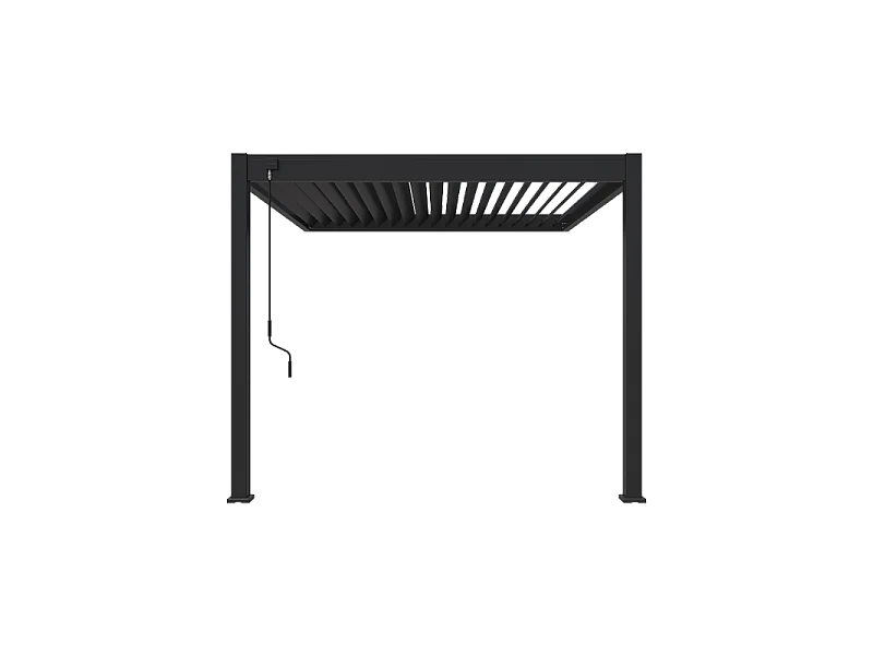 Pergola bioclimatica Ombréa VS adossata 3x3M - Antracite