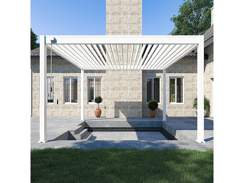 Pergola bioclimatica Ombréa VS autoportante 4x4M - Bianco