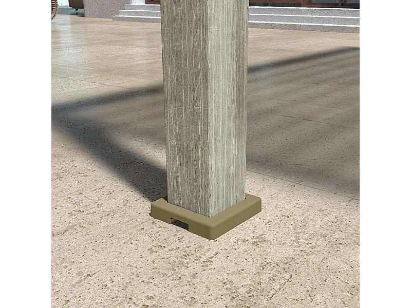 Pergola bioclimatica Ombréa 3x4M autoportante Woodlook/Antracite + 1 pannello frangivista 1M Antracite VS