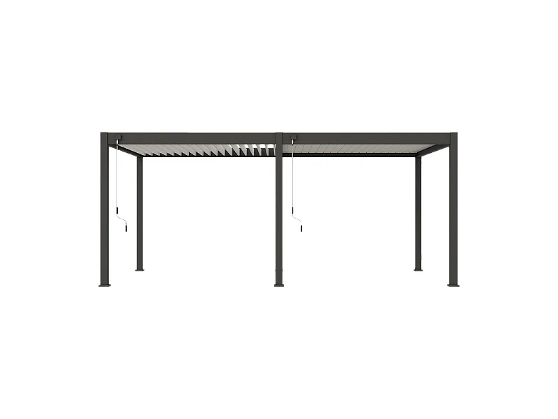 Pergola bioclimatica Ombréa VS autoportante 3x6M - Antracite/bianco
