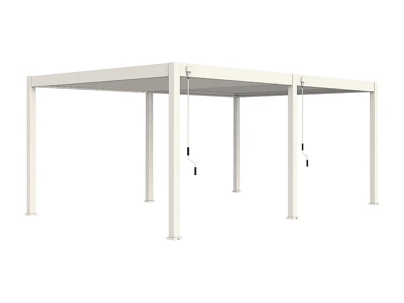 Pergola bioclimatica Ombréa VS autoportante 4x6M - Bianco