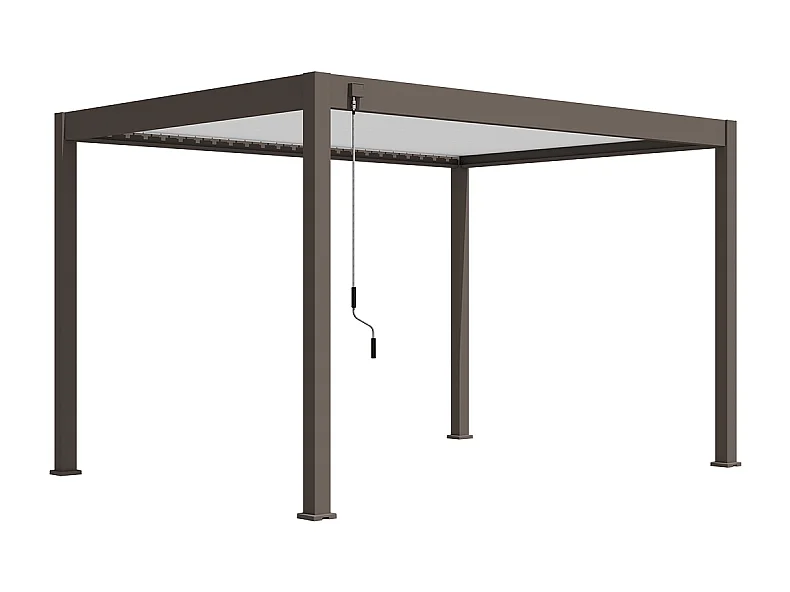 Pergola bioclimatica autoportante Ombréa VS - 3x4M Talpa + 1 tenda 4M bianca
