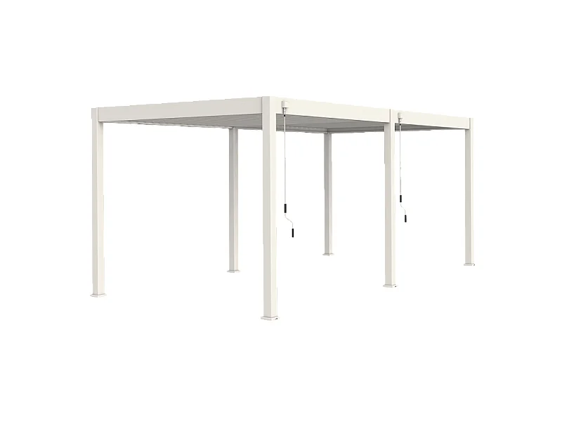 Pergola bioclimatica Ombréa® VS autoportante 3x6M - Bianco