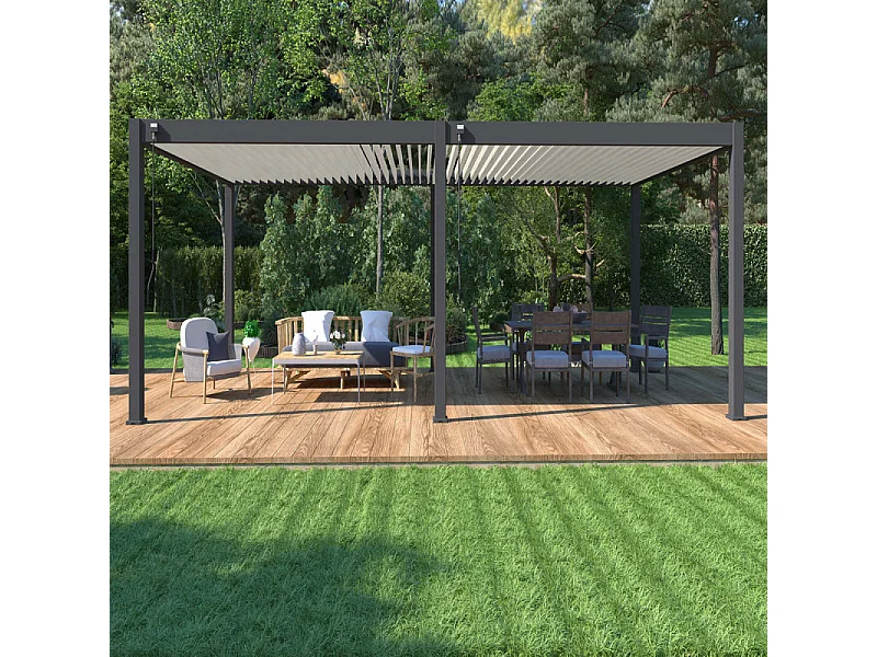 Pergola bioclimatica Ombréa VS autoportante 4x8M