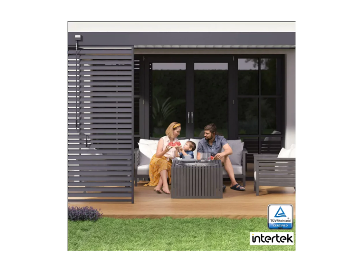 Pergola Bioclimatica Ombréa VS 3x4M addossata - Antracite/Bianco - V2