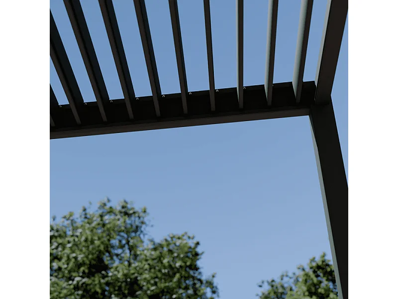 Pergola bioclimatica motorizzata Ombréa ELMO autoportante 3x4M - Antracite