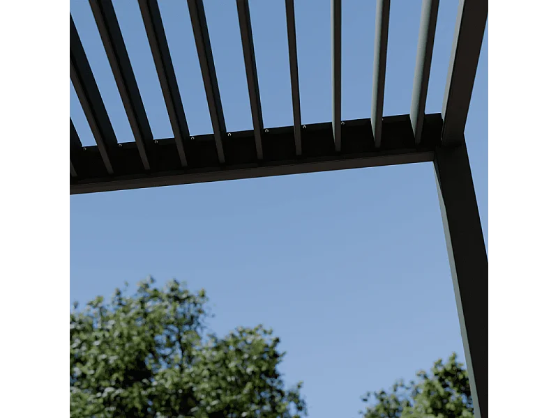 Pergola bioclimatica motorizzata Ombréa ELMO autoportante 3x4M - Antracite