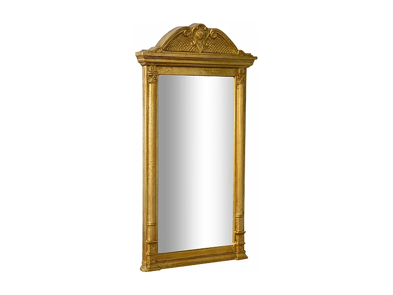 BISCOTTINI Miroir mural - Finition or vieilli - Décoratif - À exposer - Parfait pour le salon - Salle à manger - Chambre - Cuisine - Design mural - Salon - 45x5x82