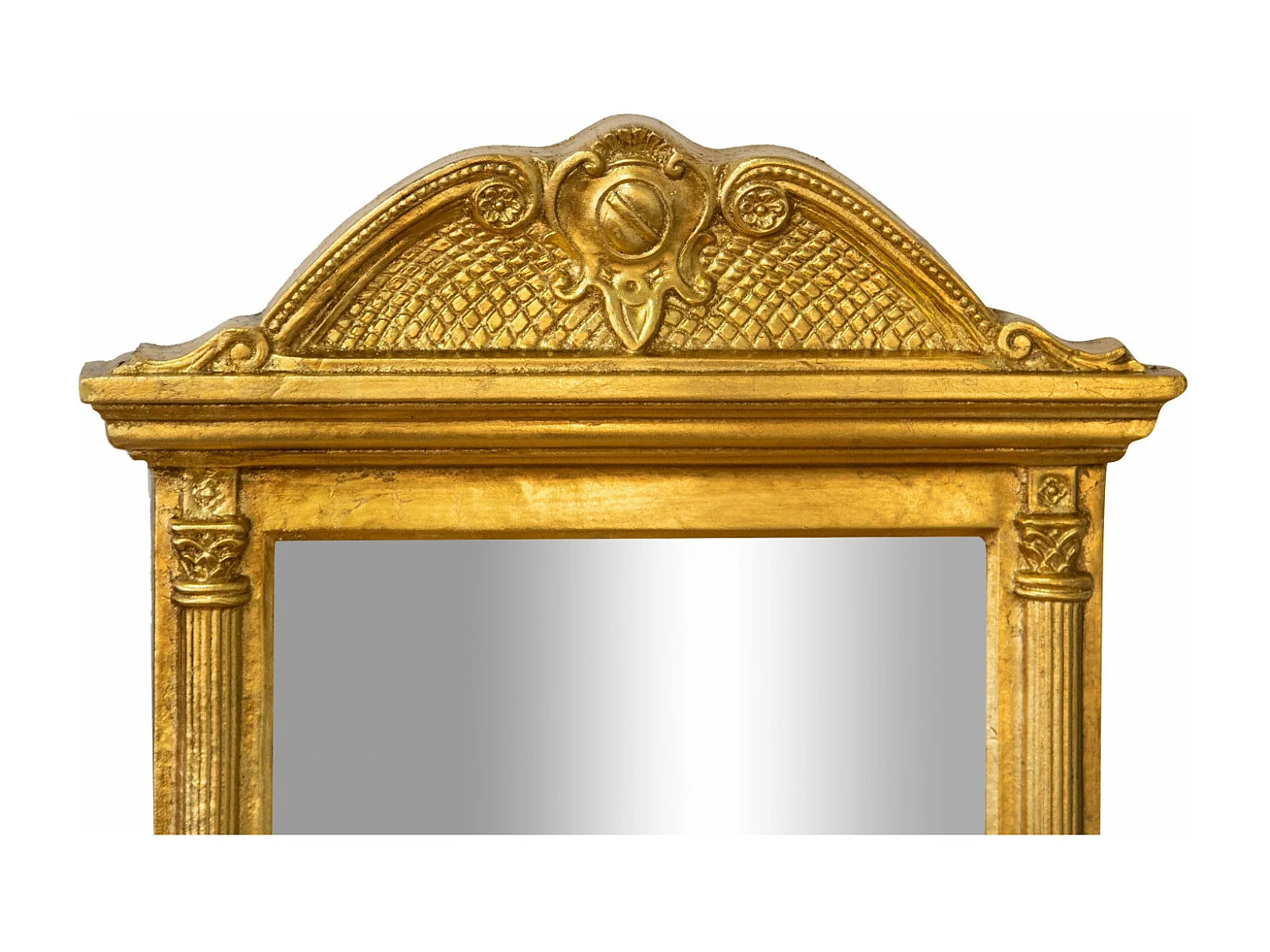 BISCOTTINI Miroir mural - Finition or vieilli - Décoratif - À exposer - Parfait pour le salon - Salle à manger - Chambre - Cuisine - Design mural - Salon - 45x5x82