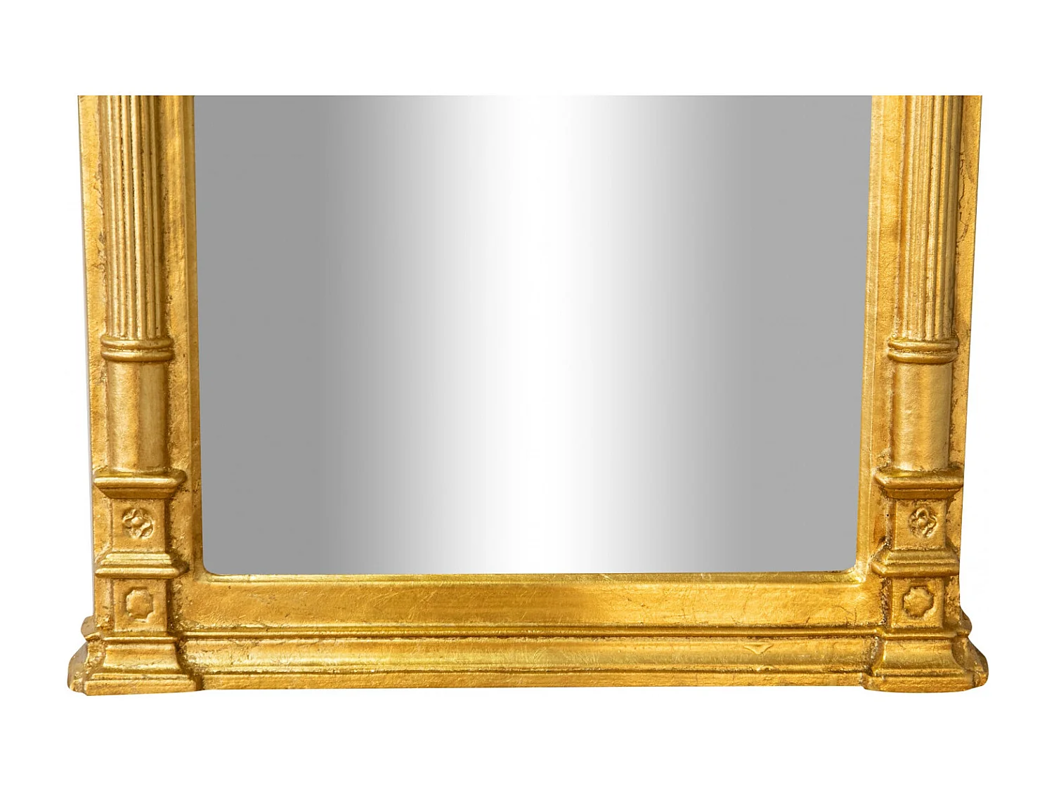 BISCOTTINI Miroir mural - Finition or vieilli - Décoratif - À exposer - Parfait pour le salon - Salle à manger - Chambre - Cuisine - Design mural - Salon - 45x5x82