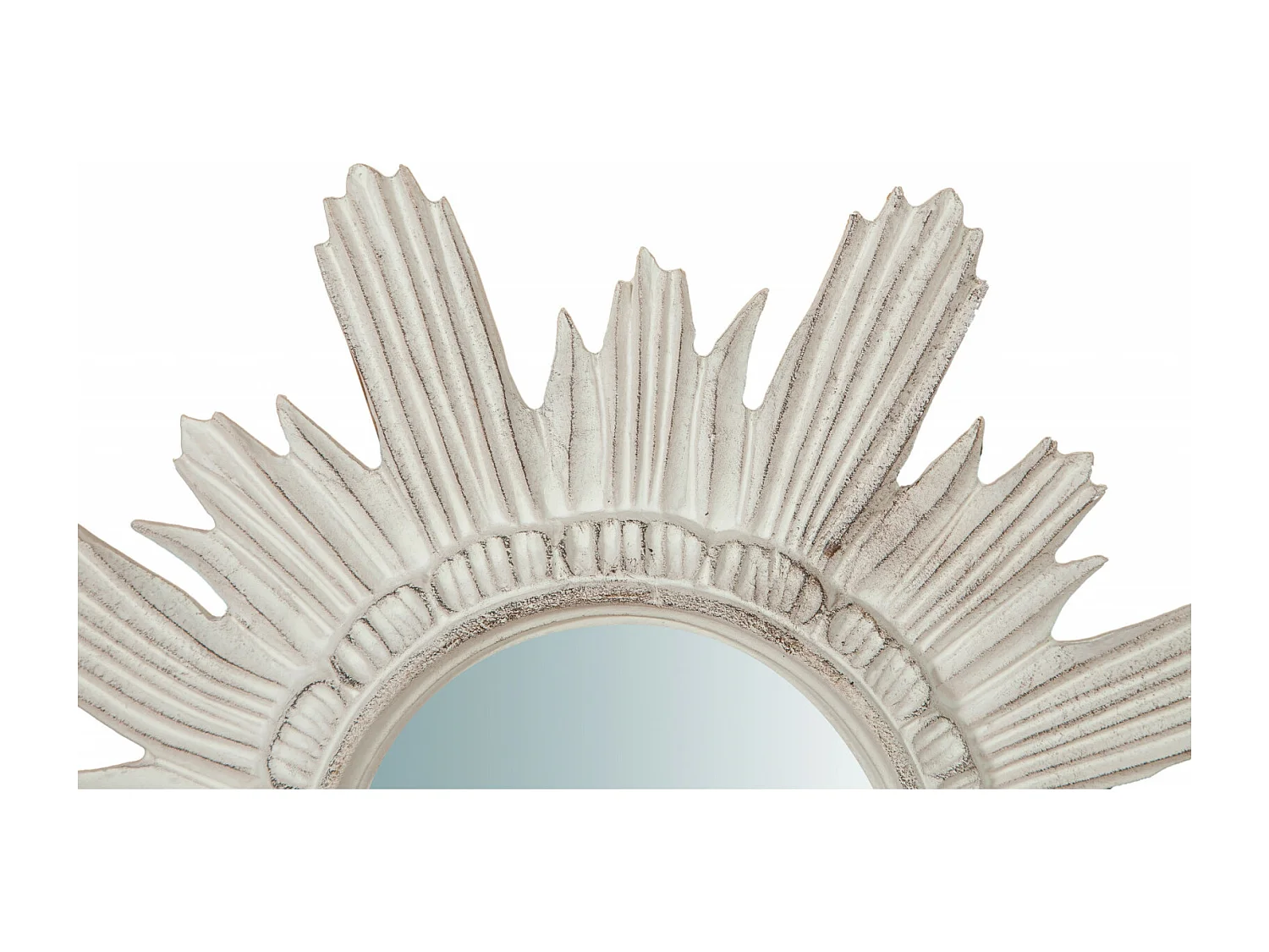 BISCOTTINI Miroir mural - Finition blanche vieillie - Décoratif - À exposer - Salle à manger - Chambre - Cuisine - Design mural - Salon - 43x4x43cm