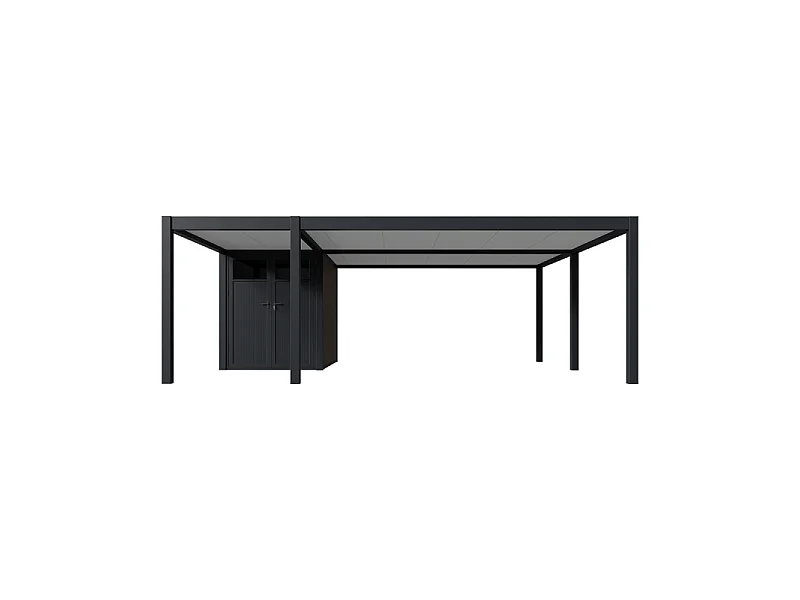 Carport Ombréa (2 veicoli + annesso di stoccaggio) - 6x7m