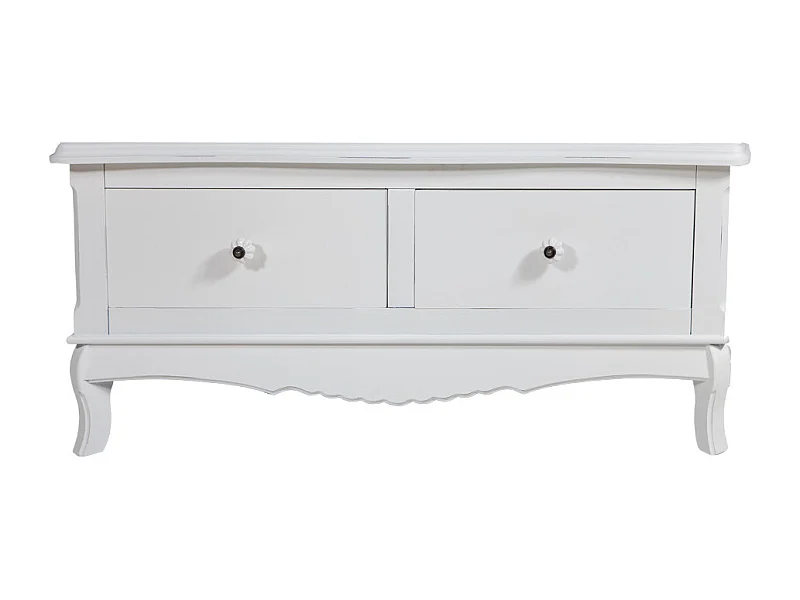 Lowboard aus weiß lackiertem Holz 92x52x41