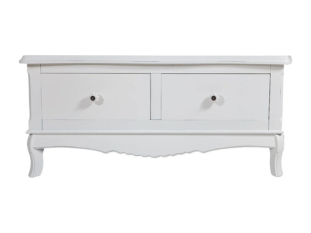 Lowboard aus weiß lackiertem Holz 92x52x41