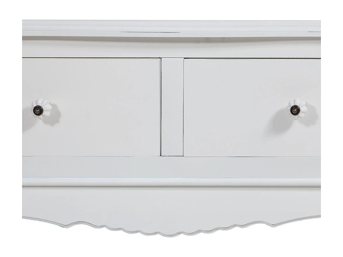 Lowboard aus weiß lackiertem Holz 92x52x41