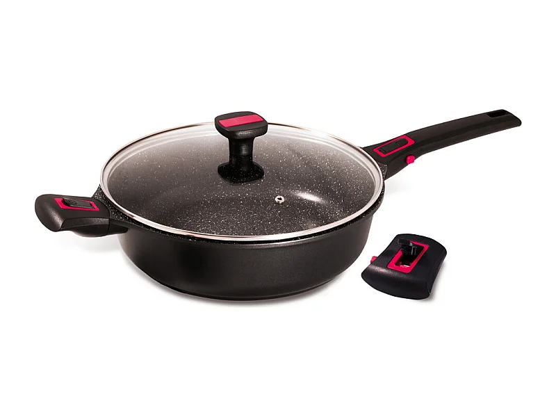 Sauteuse avec couvercle granit Pro céramique 28 cm