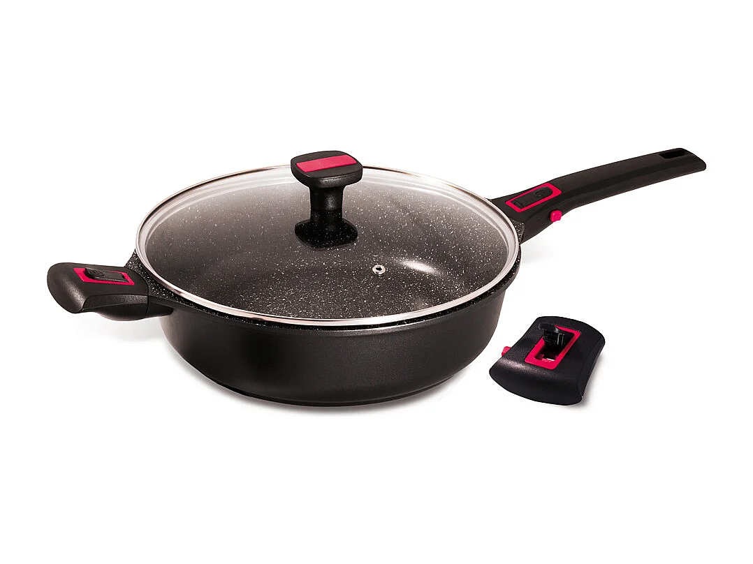 Sauteuse avec couvercle granit Pro céramique 28 cm