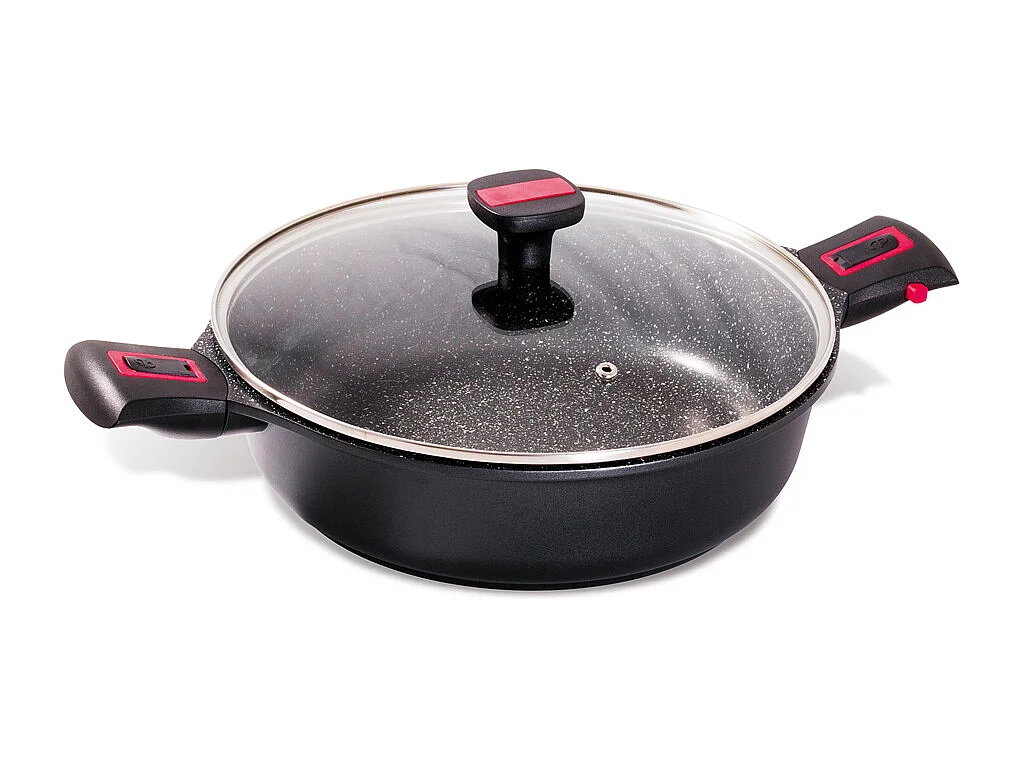 Sauteuse avec couvercle granit Pro céramique 28 cm