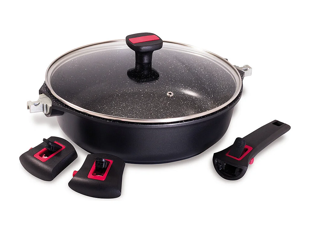 Sauteuse avec couvercle granit Pro céramique 28 cm