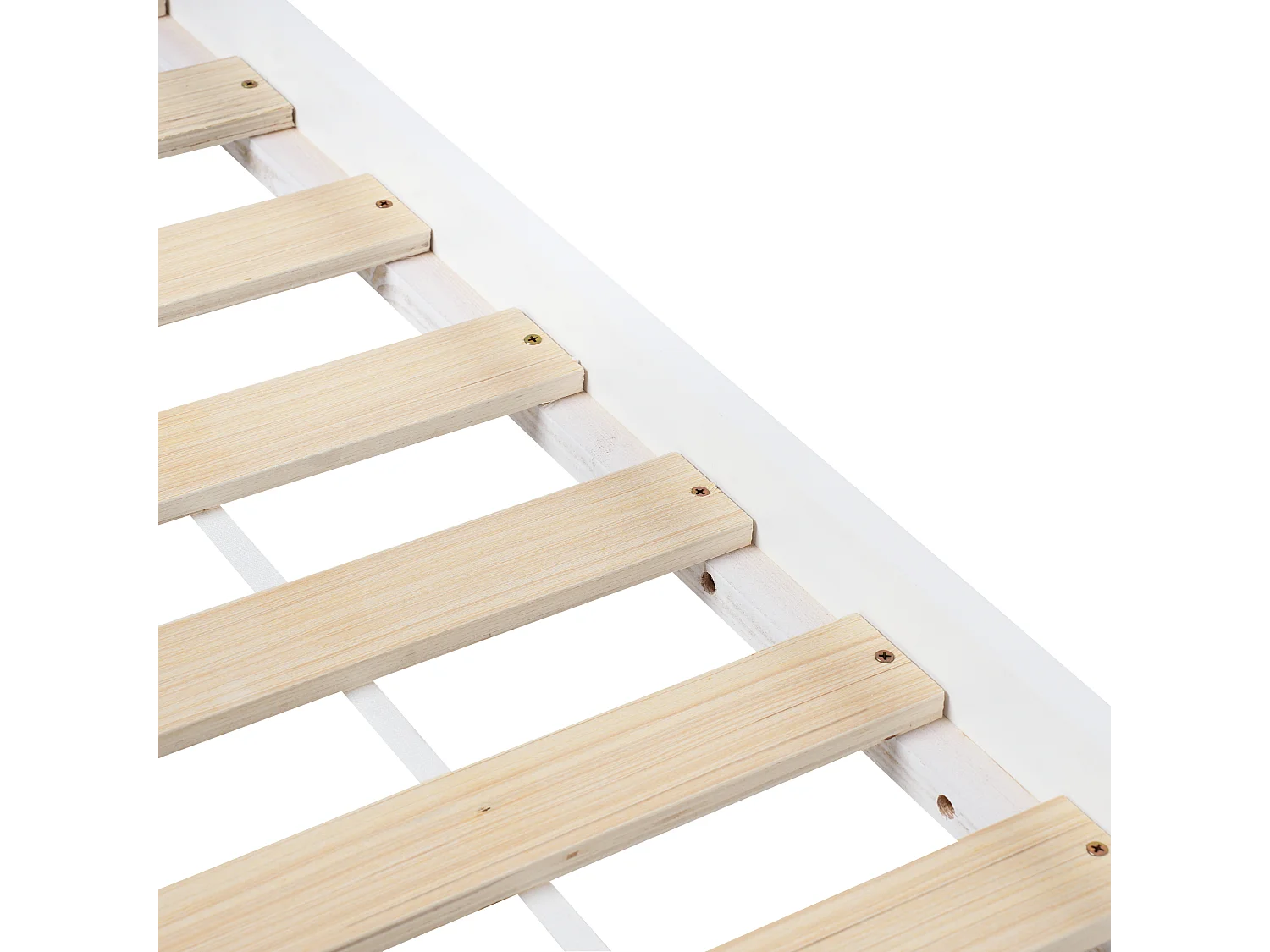 Lit gigogne enfant Bois de pin TALMONTIERS 90 x 200 cm Blanc