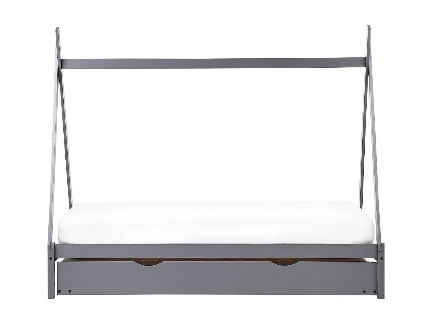 Lit gigogne enfant Bois de pin TALMONTIERS 90 x 200 cm Gris