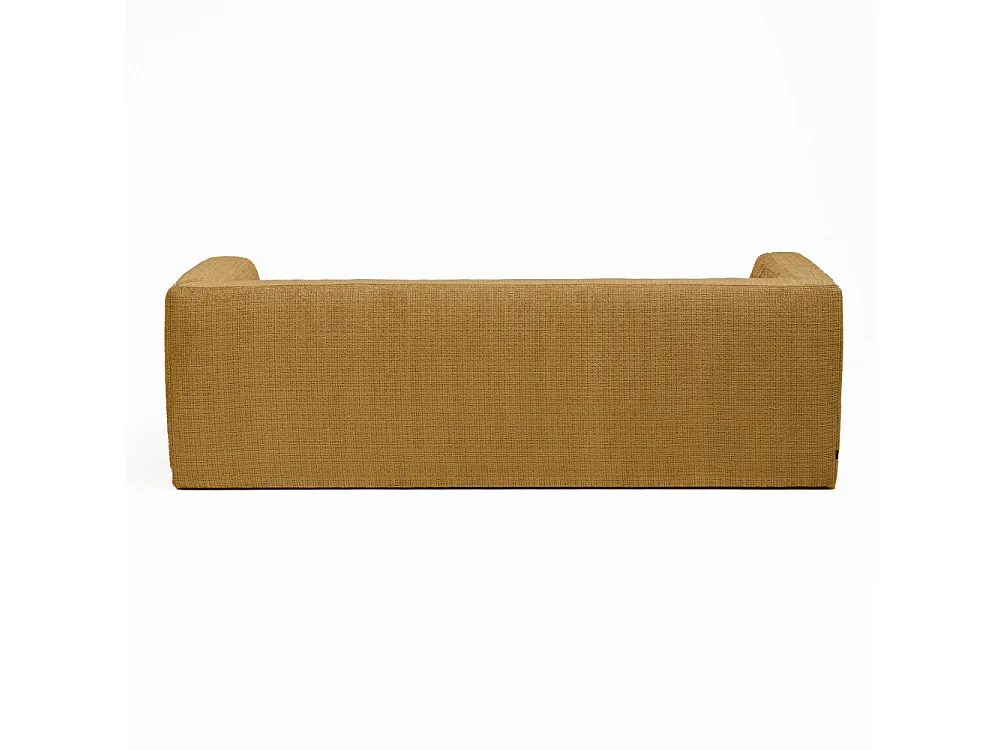 Danae - Canapé convertible 4 places en tissu chenille - Bronze
