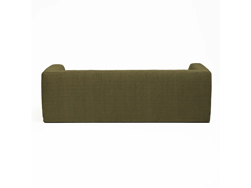 Danae - Canapé convertible 4 places en tissu chenille - Vert