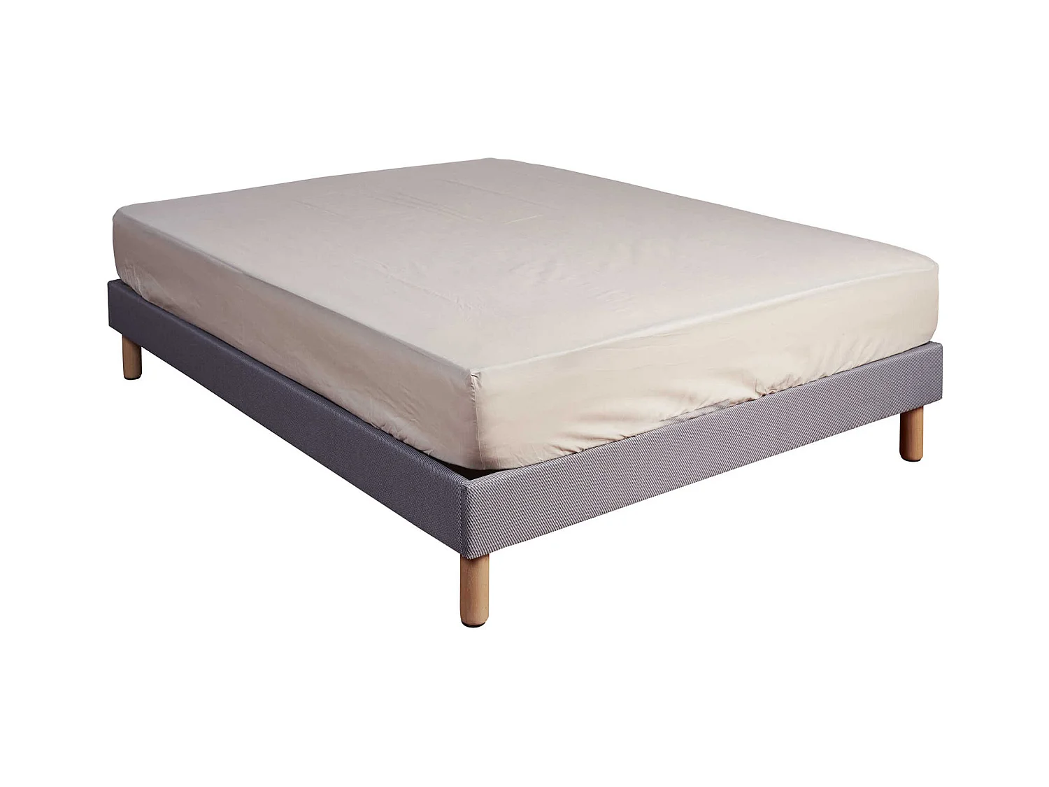Drap housse 100% coton seigle - bonnet 27 cm 150x190