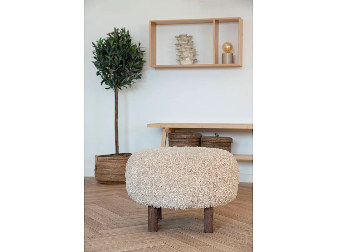 Inverness Pouf Ø50cm braun.