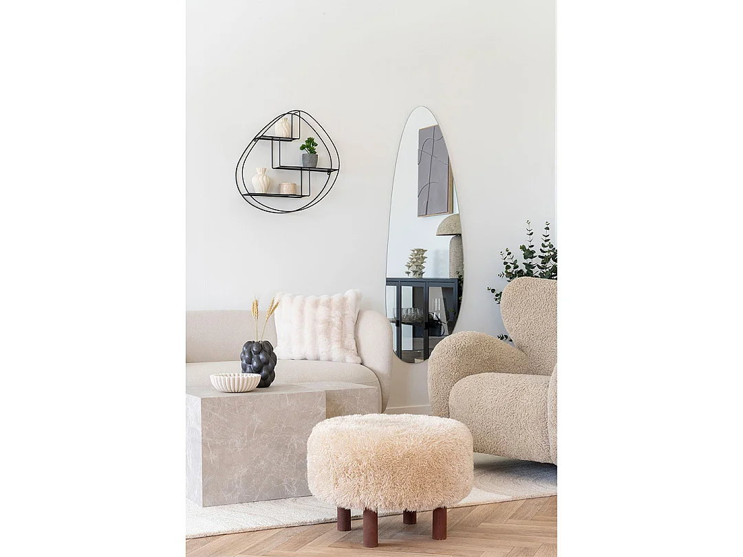 Inverness Pouf Ø50cm braun.