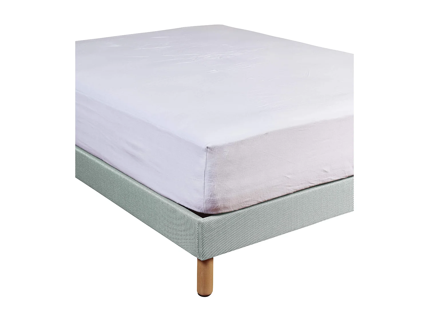 Protège matelas molleton 100% coton bio - bonnet 40 cm 200x200