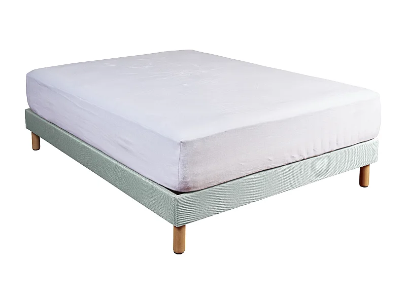 Protège matelas molleton 100% coton bio - bonnet 40 cm 200x200