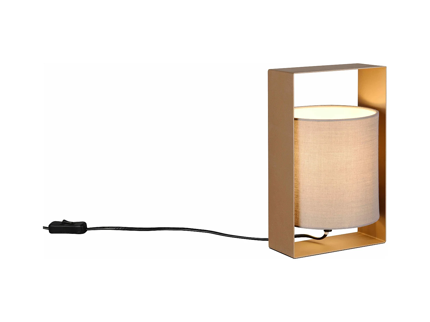 Lampe de table 27 cm métal et tissu Pail