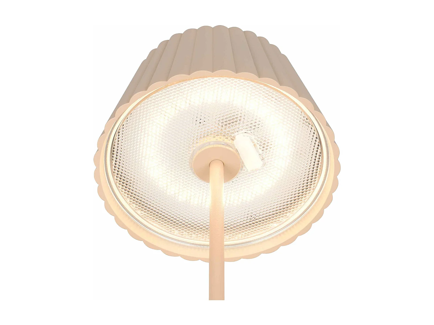 Lampada da tavolo LED ricaricabile, metallo, sabbia, H 40 cm, Suarez