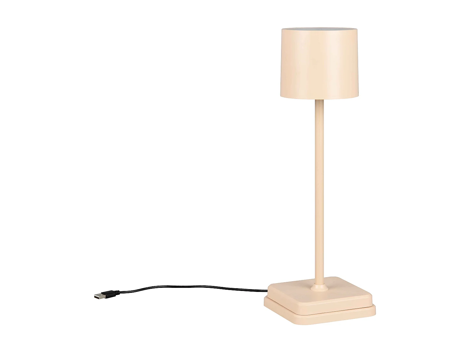 Lampada da tavolo LED ricaricabile, metallo, sabbia, H 38 cm, Fernandez