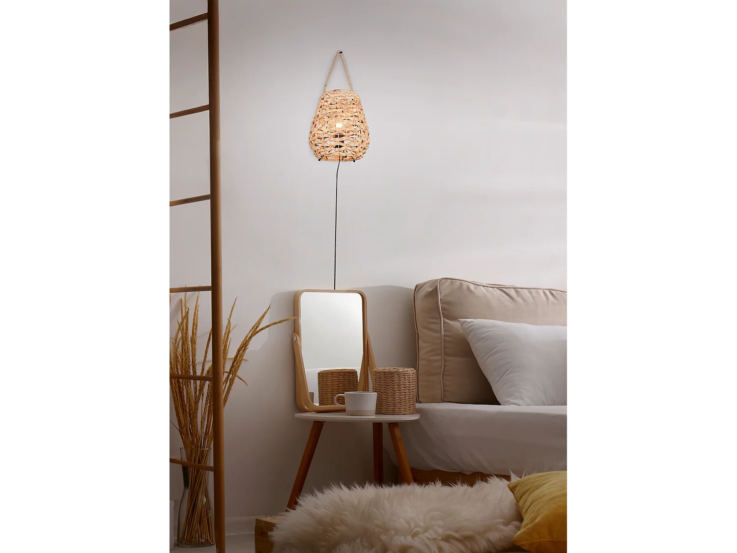 Tafellamp JEAN - 29x29x55 cm - Zwart