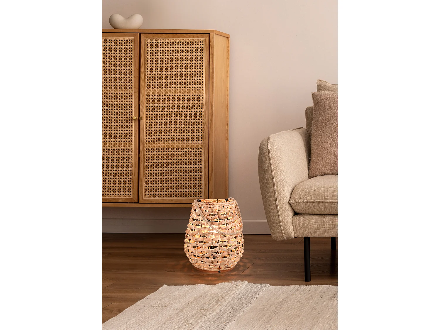 Tafellamp JEAN - 29x29x55 cm - Zwart