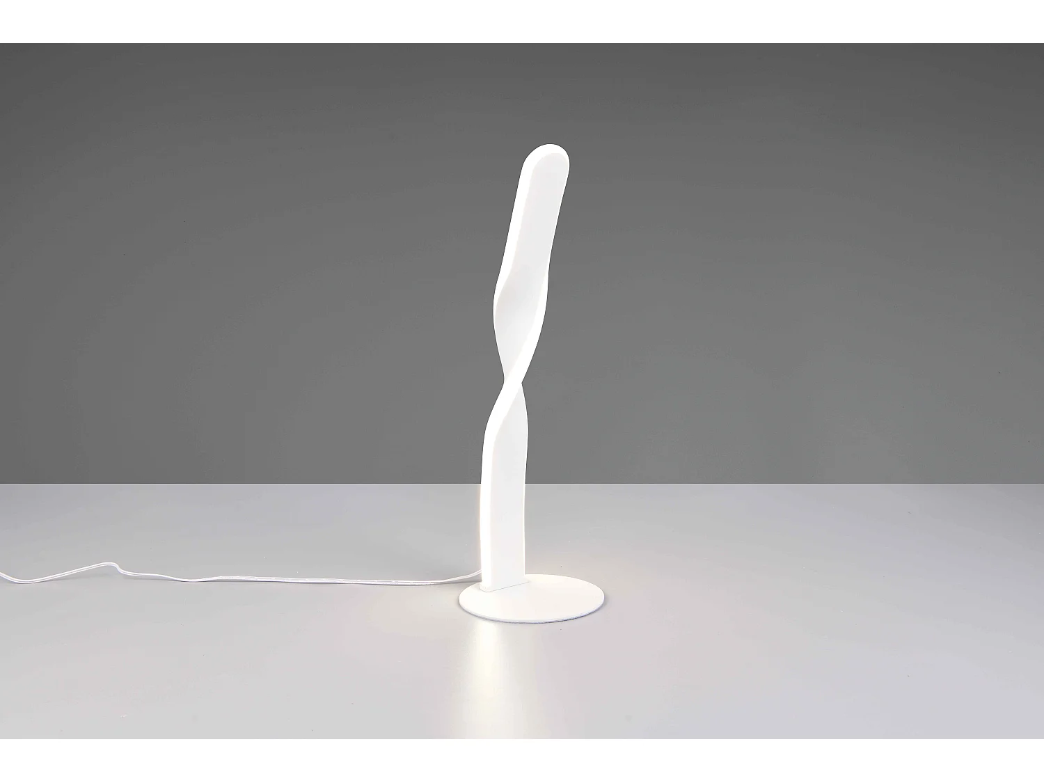 Lampada da tavolo LED, metallo, bianco, H 41 cm, Ginko