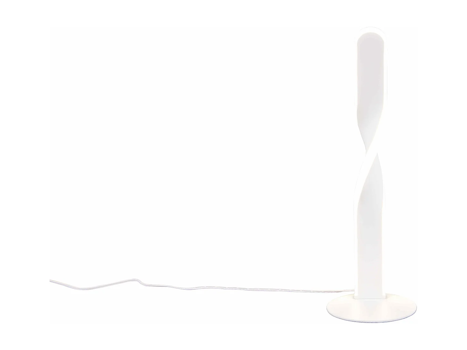 Lampada da tavolo LED, metallo, bianco, H 41 cm, Ginko