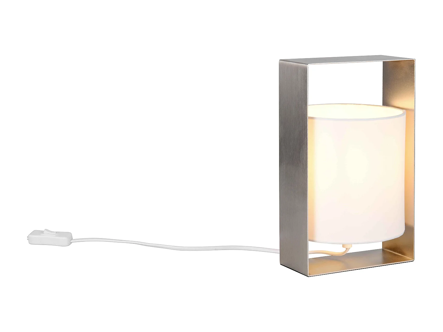 Lampe de table 27 cm métal et tissu Pail