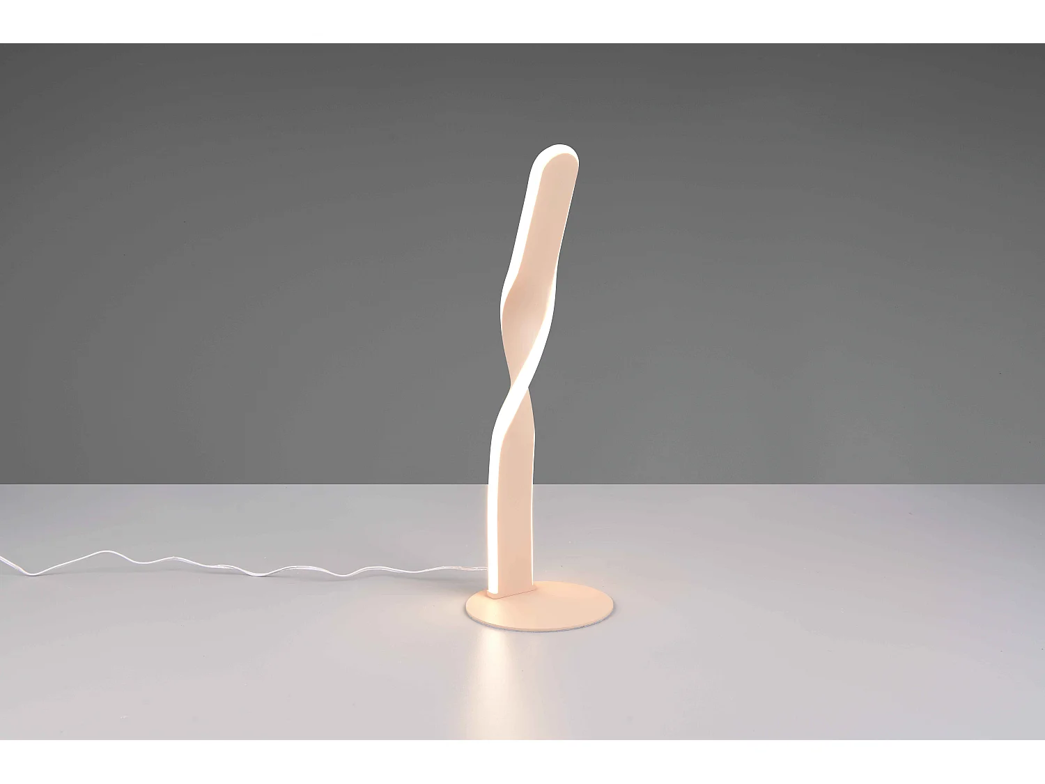 Lampada da tavolo LED, metallo, bianco, H 41 cm, Ginko