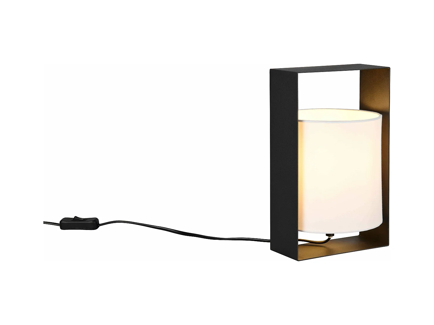 Lampe de table 27 cm métal et tissu Pail