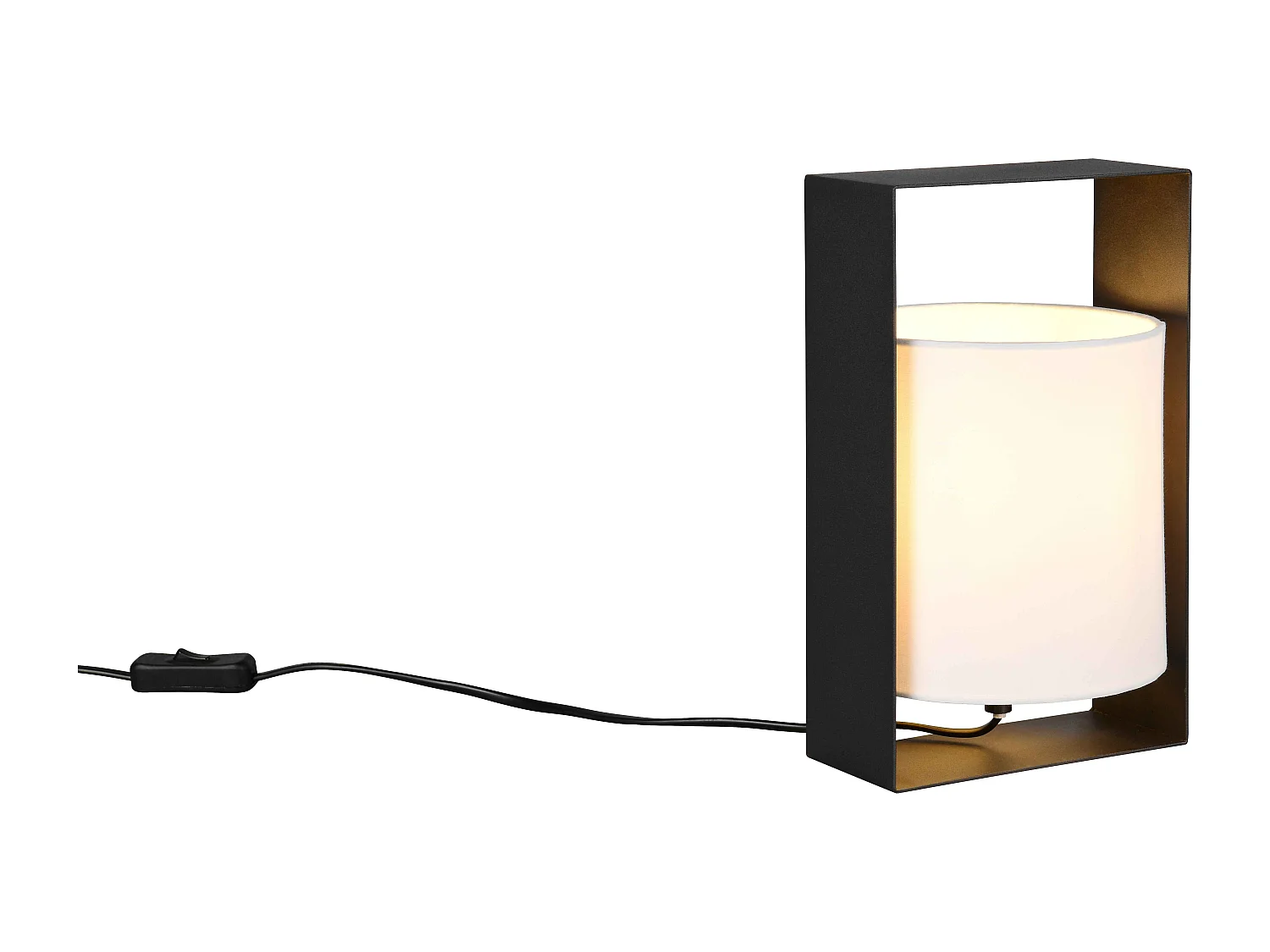 Lampe de table 27 cm métal et tissu Pail